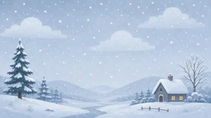 Cloud with snowflakes