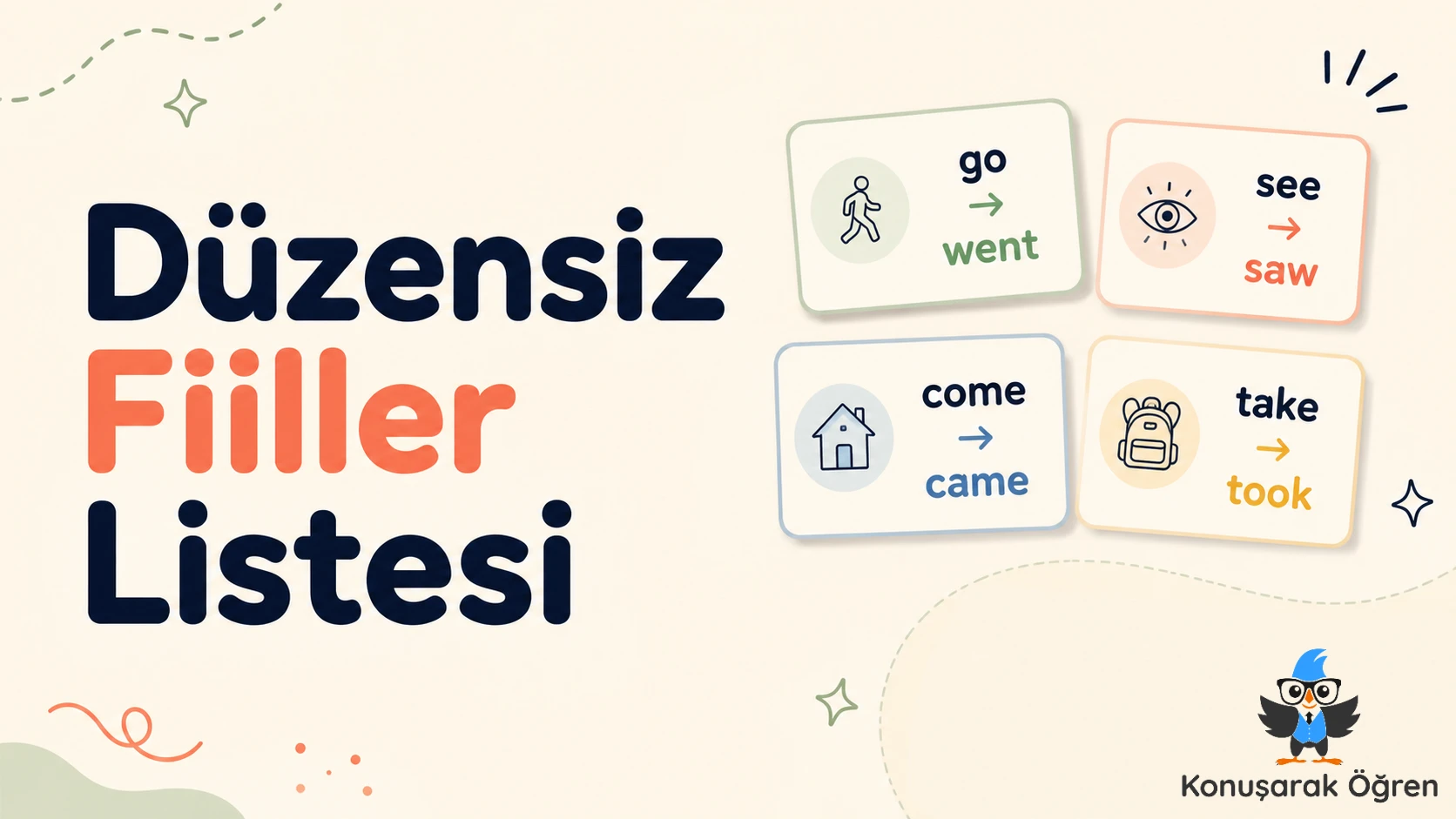 Düzensiz Fiiller Listesi Kapak
