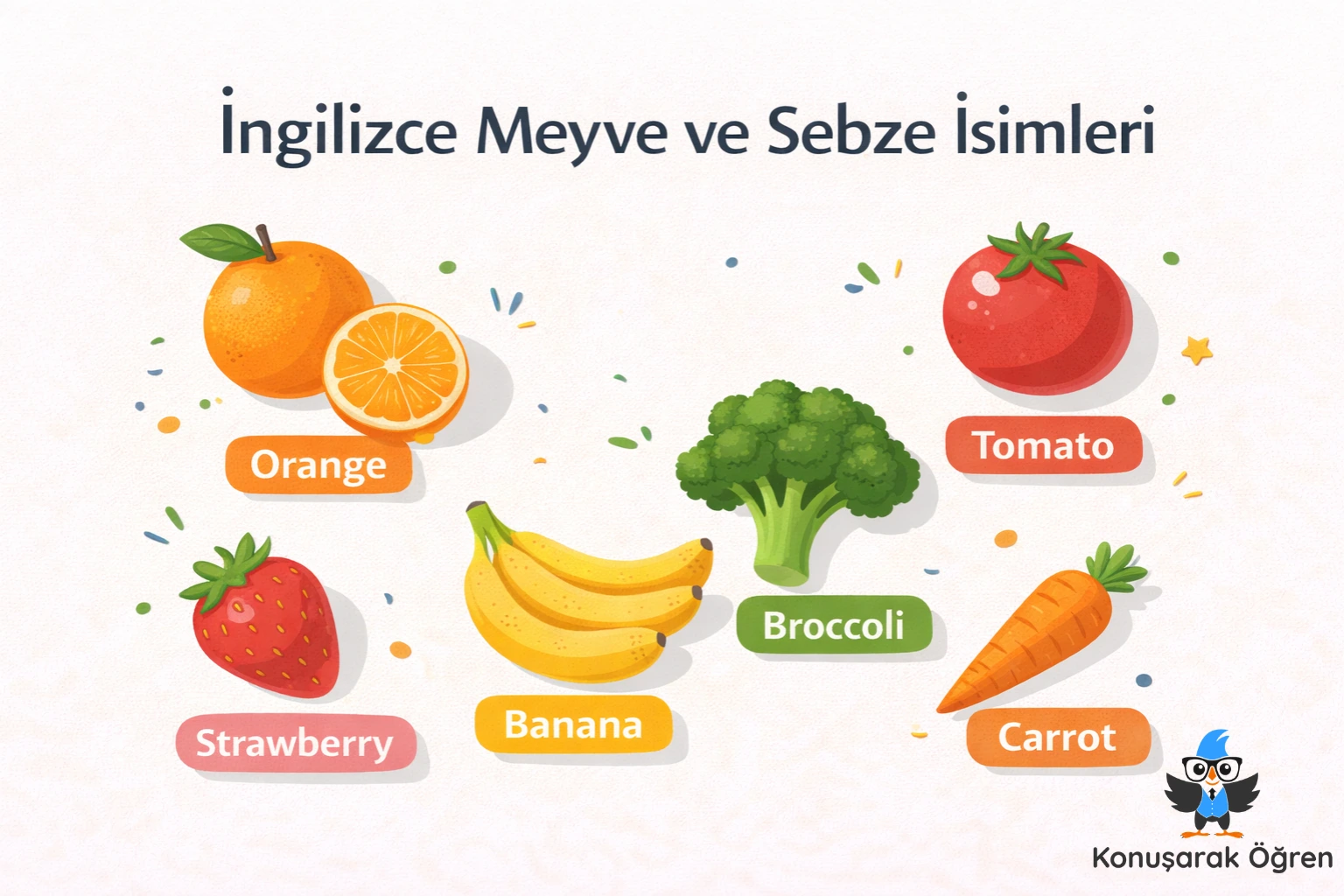 İngilizce Meyve ve Sebze İsimleri Konusarak Ogren