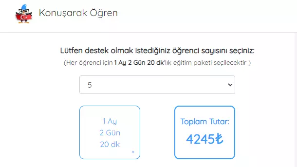 Hayal ortağı olmak için ödeme ekranı