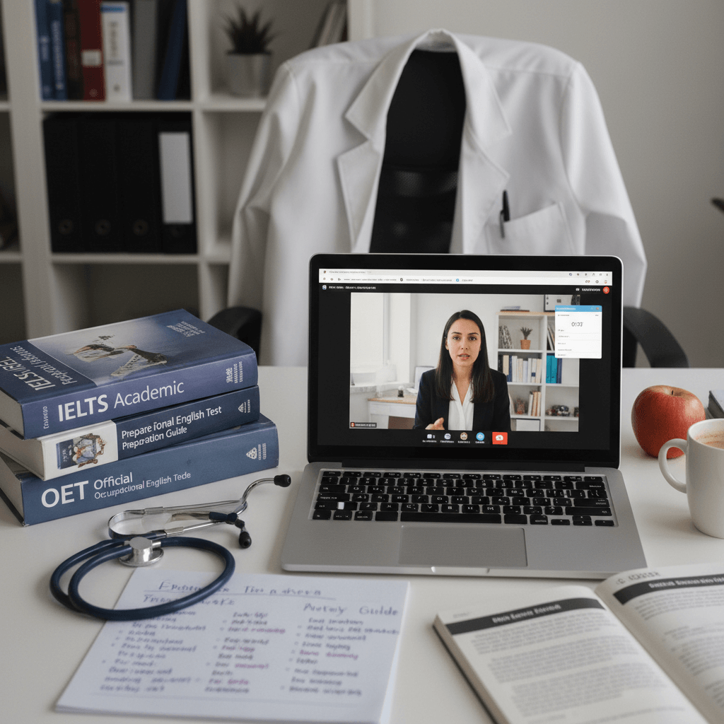 gmc ingilizce yeterlilik için oet ve ielts sınavlarına hazırlanan doktor