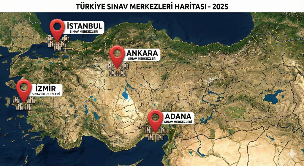 e-yökdil sınav merkezleri ve kontenjan illeri