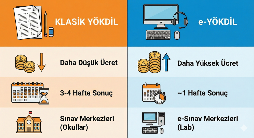 e-yökdil ve yökdil farkı karşılaştırma tablosu
