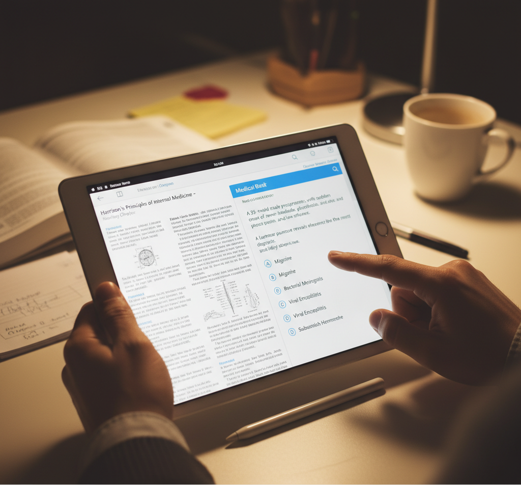 Tablet üzerinden PLAB çalışması yapan kişi