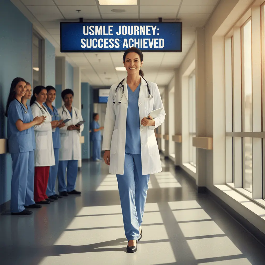 USMLE hazırlık süreci sonunda başarıya ulaşan doktor