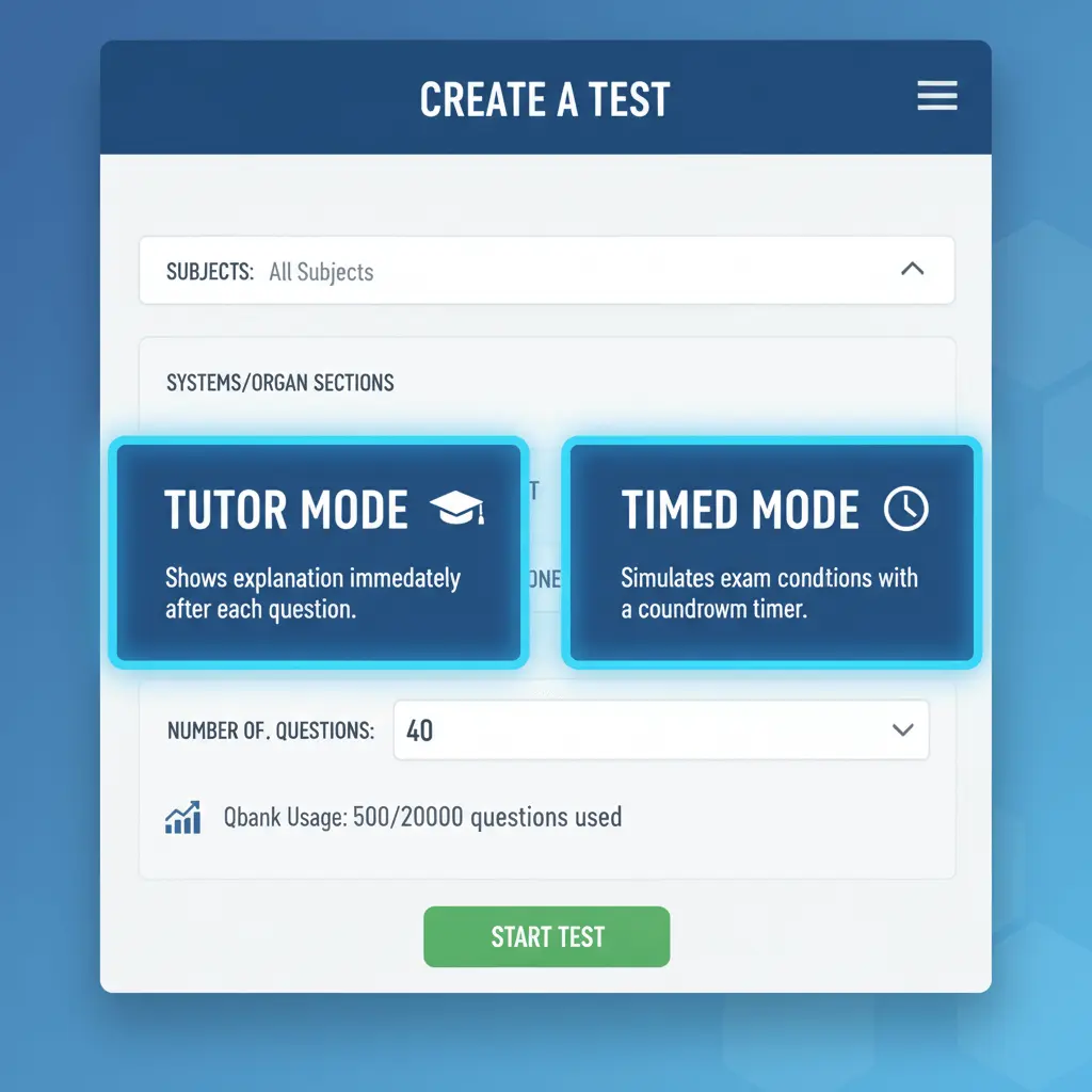 UWorld soru bankası test oluşturma modları ve zaman yönetimi. UWorld USMLE Nasıl Kullanılır önerisi