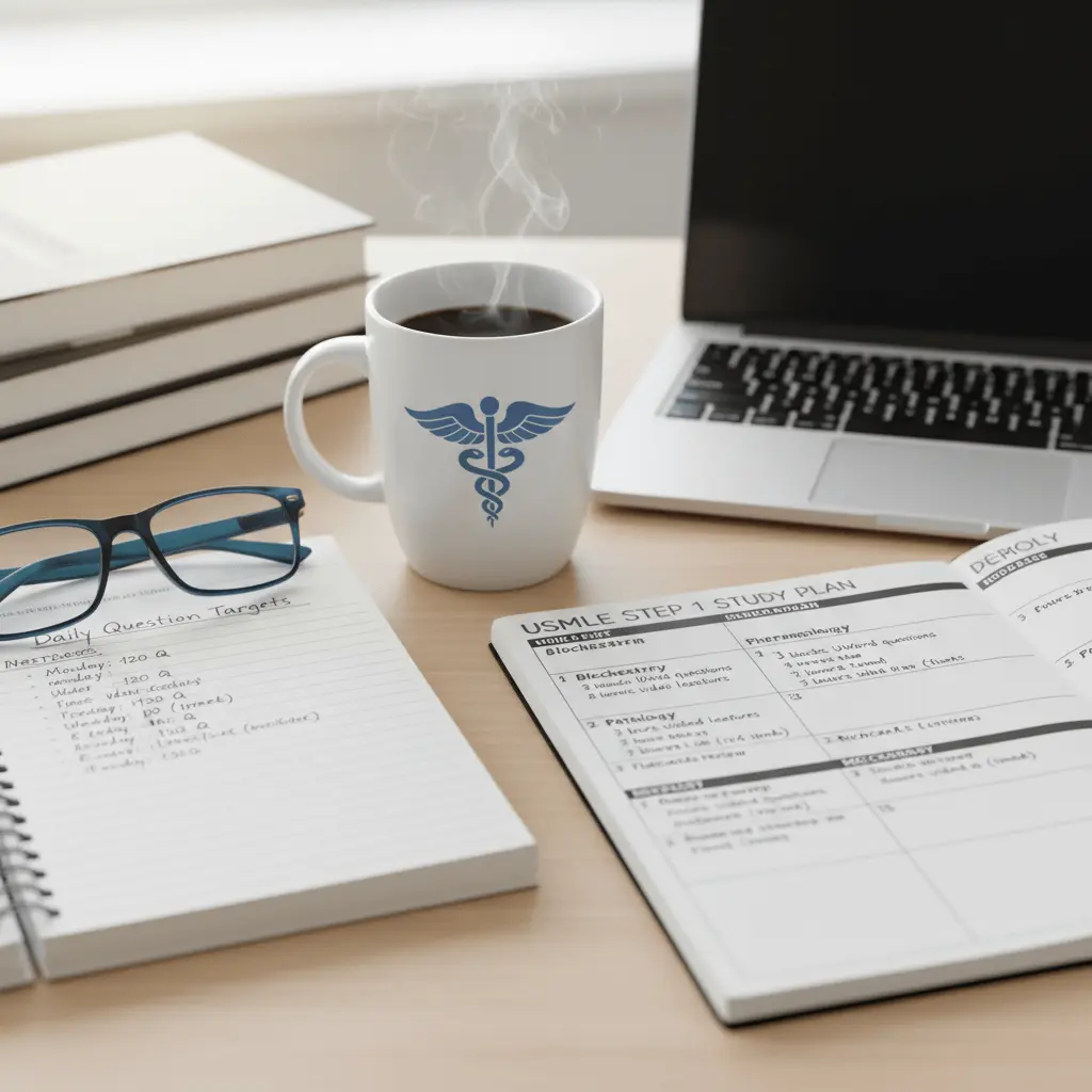 USMLE çalışma programı ve günlük soru hedefleri planlaması