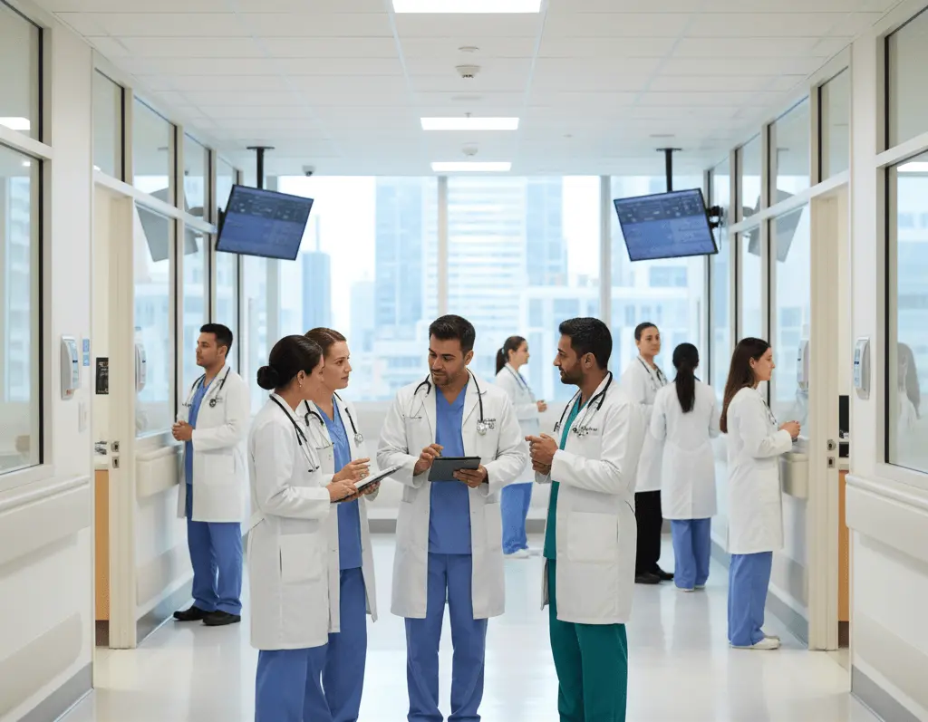 abd hastanesinde vizit yapan doktorlar ve klinik staj imkanları