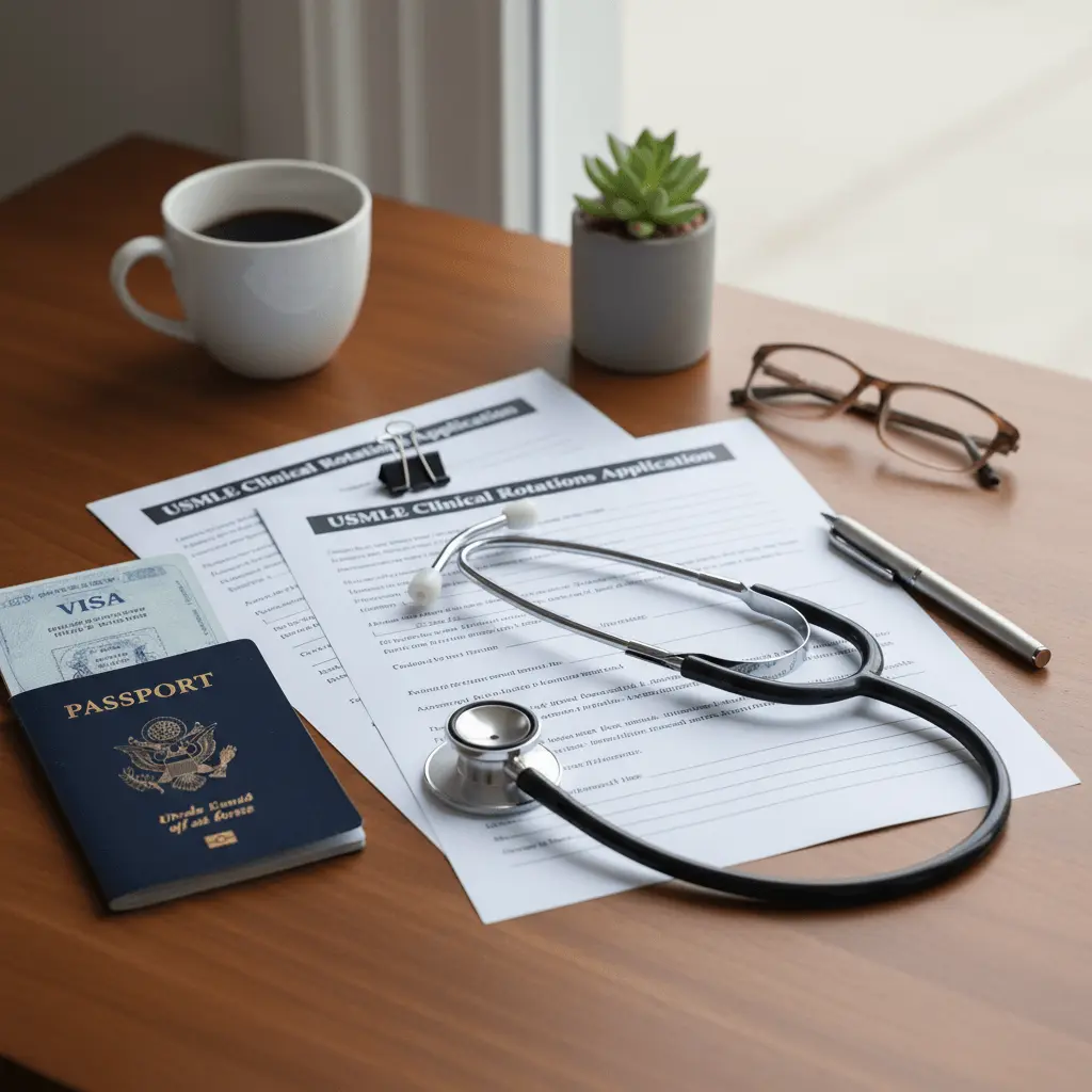 usmle için klinik staj başvuru belgeleri ve pasaport